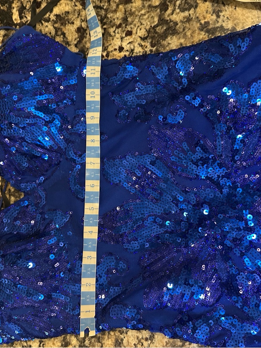 B Darlin Royal Blue Sequin Mini Dress - Picture 4 of 6